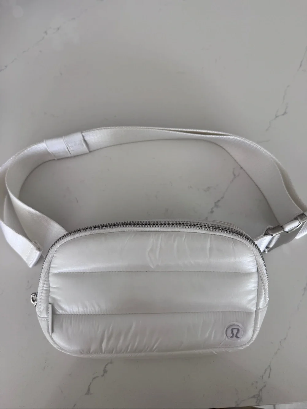 lululemon athletica White Quilted Crossbody Belt Bag